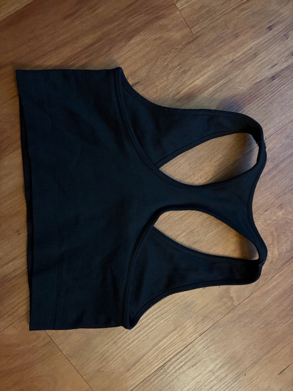 SET Active Black Ribbed Racerback Sports Bra - Picture 2 of 3